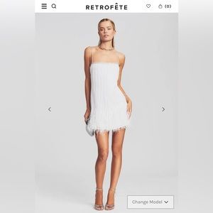 Retrofete Rubina sequin feather dress